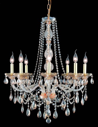 C121-7958D28GS-GS By Regency Lighting-Verona Collection Golden Shade Finish 8 Lights Chandelier
