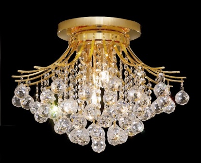 C121-8000F19G By Regency Lighting-Toureg Collection Gold Finish 6 Lights Flush