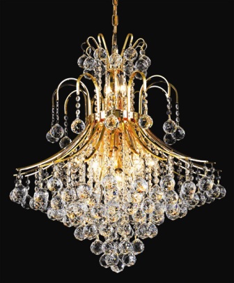 C121-8003D25G By Regency Lighting-Toureg Collection Gold Finish 15 Lights Chandelier