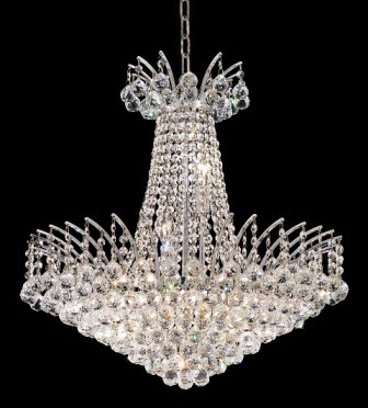 C121-8031D29C By Regency Lighting-Victoria Collection Chrome Finish 16 Lights Chandelier