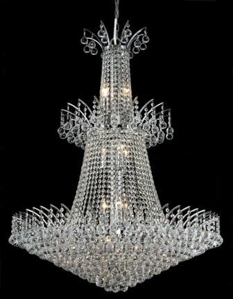 C121-8031G32C By Regency Lighting-Victoria Collection Chrome Finish 18 Lights Chandelier