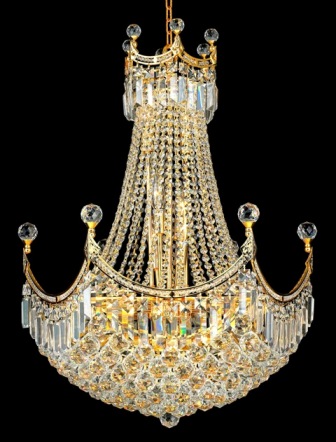 C121-8949D24G By Regency Lighting-Corona Collection Gold Finish 18 Lights Chandelier