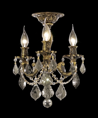 C121-9203F13AB By Regency Lighting-Rosalia Collection Antique Bronze Finish 3 Lights Chandelier
