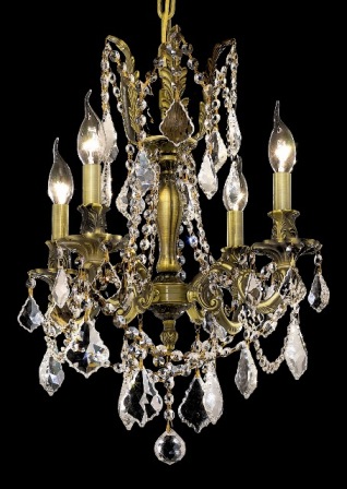 C121-9204D17AB By Regency Lighting-Rosalia Collection Antique Bronze Finish 4 Lights Chandelier