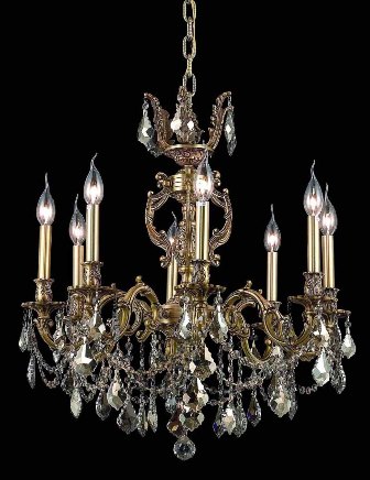 C121-9508D24FG-GT By Regency Lighting-Marseille Collection French Gold Finish 8 Lights Chandelier