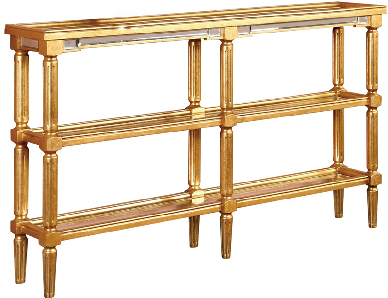 C121-MF1-4005GC By Elegant Lighting Florentine Collection Console Table 60"x12"x36"H GC silver/clear mirror Finish