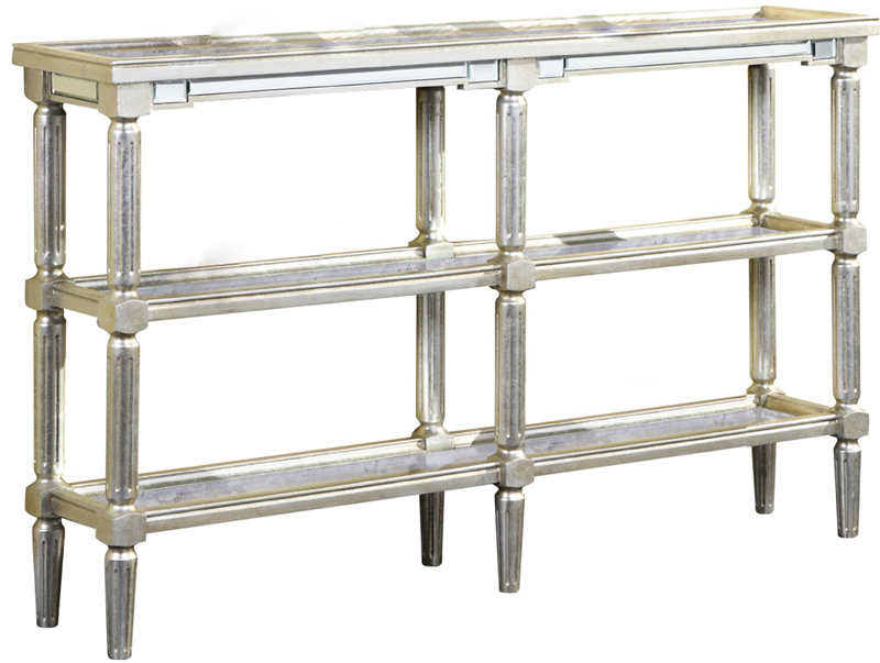C121-MF1-4005SA By Elegant Lighting Florentine Collection Console Table 60"x12"x36"H SA silver/clear mirror Finish
