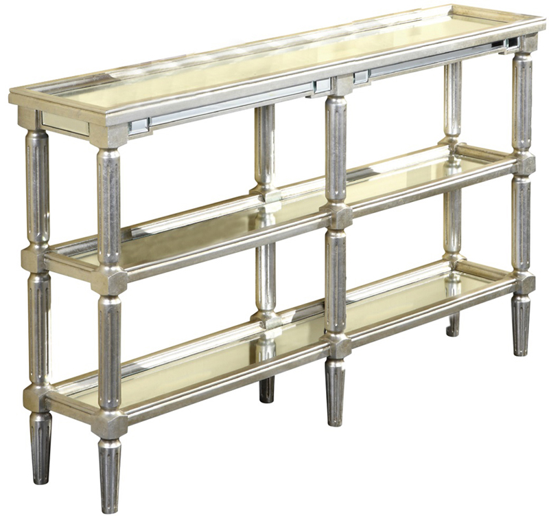 C121-MF1-4005SC By Elegant Lighting Florentine Collection Console Table 60"x12"x36"H SC silver/clear mirror Finish