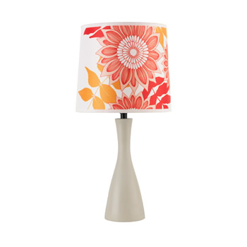 C123-RS-260 By Lights Up-Oscar Collection Anna Red with Soy Base Finish Table Lamp