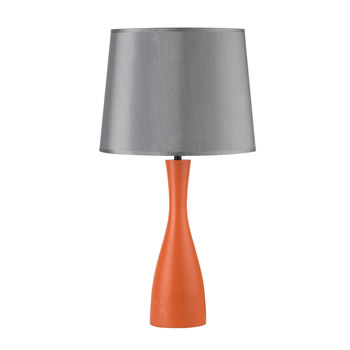 C123-RS-264 By Lights Up-Oscar Collection Platinum Silk Glow with Carrot Base Finish Table Lamp