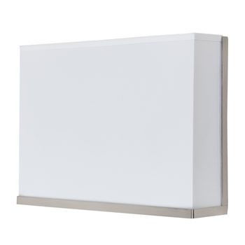C123-RS-4039 By Lights Up-Rex Collection White Linen Finish 3 Lt Sconces