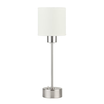 C123-RS-424 By Lights Up-Cancan Collection Natural Linen Finish Table Lamp