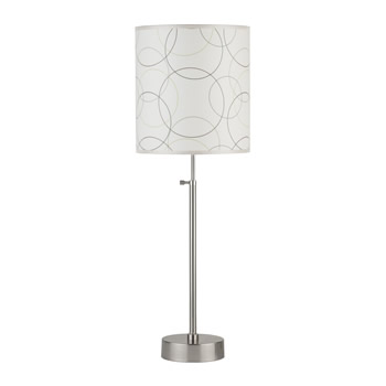 C123-RS-435 By Lights Up-Cancan Collection Circles with Brushed Nickel Base Finish Table Lamp
