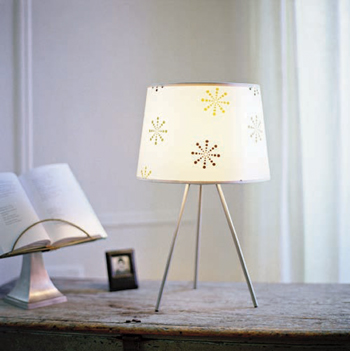 C123-RS-600 By Lights Up-Weegee Collection Snowflake Finish Table Lamp