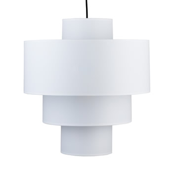 C123-RS-9208 By Lights Up-Deco Collection White Linen Finish Ceiling Lamps