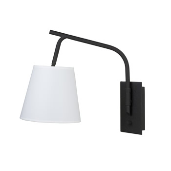 C123-TS-4055 By Lights Up-Walker Collection White Linen Finish Sconces