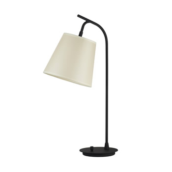 C123-TS-455 By Lights Up-Walker Collection Chamois with Black Powder Coated Base Finish Table Lamp