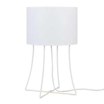 C123-WL-401 By Lights Up-Virgil Collection Anna Green with White Powder Coated Base Finish Table Lamp
