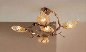 C135-10015-NBZ Autumn Leaves Collection Natural Bronze Finish Fixture By Classic Lighting