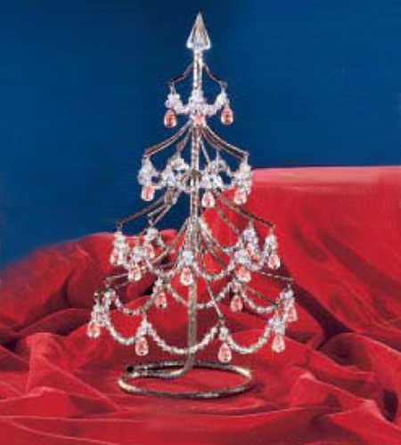 C135-1003-GAT Mini Crystal Trees Collection Grape Amethyst Finish Fixture By Classic Lighting