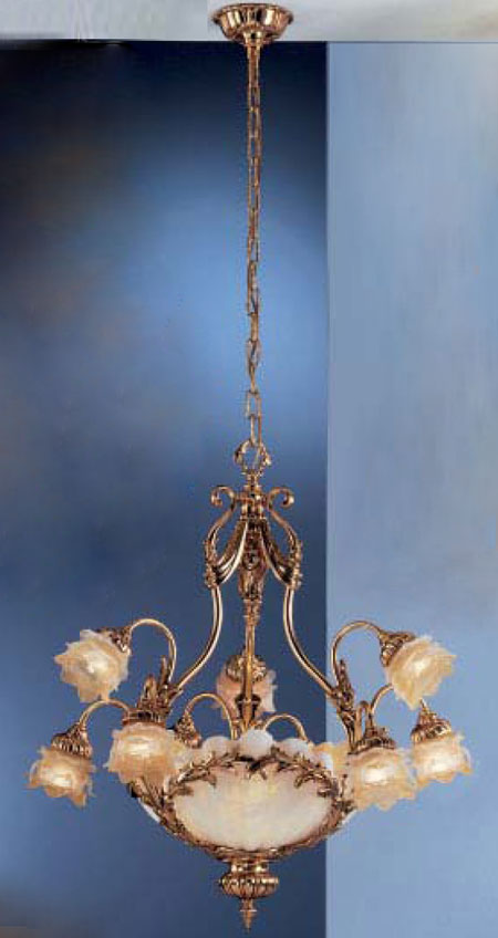 C135-4509-SNG La Paloma Collection Satin Gold Finish Fixture By Classic Lighting