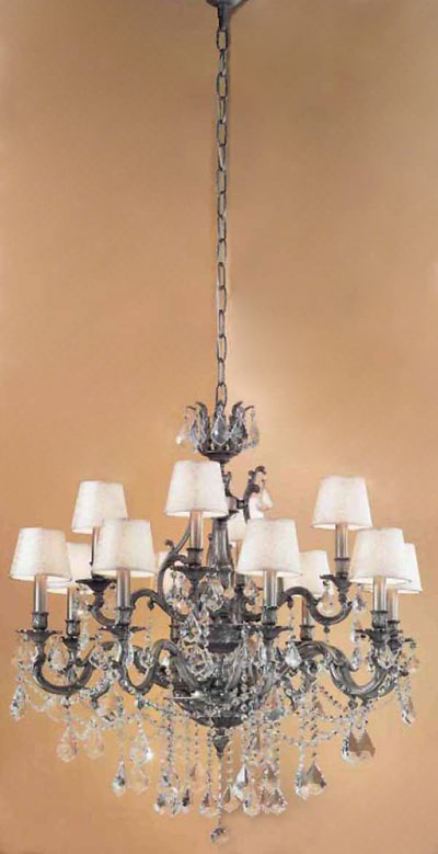 C135-57359-AGP-CP Majestic Imperial Collection Aged Pewter Fixture By Classic Lighting