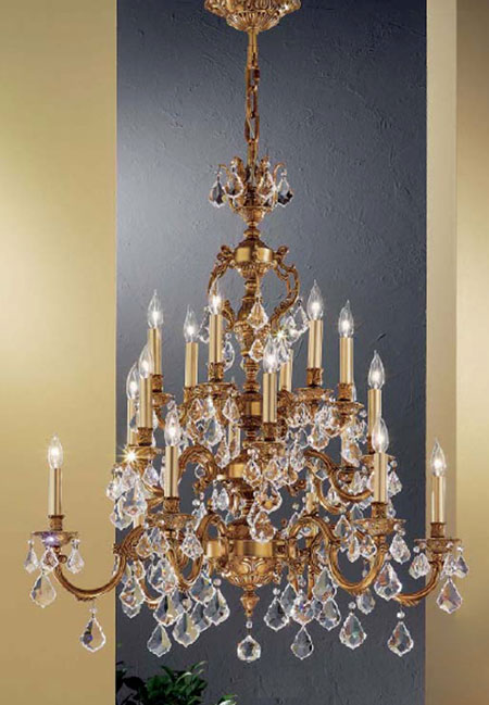 C135-57370-FG-CP Chateau Collection French Gold Fixture By Classic Lighting