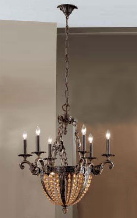 C135-5766-AGB-AI Merlot Collection Aged Bronze Antique Italian Finish Fixture By Classic Lighting