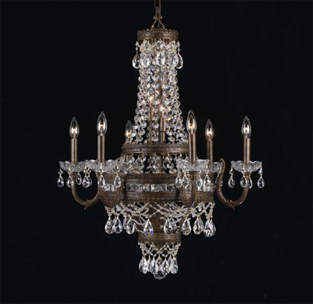 C135-68916-EBG-CP Contessa Collection English Bronze With Gold Highlights Fixture By Classic Lighting