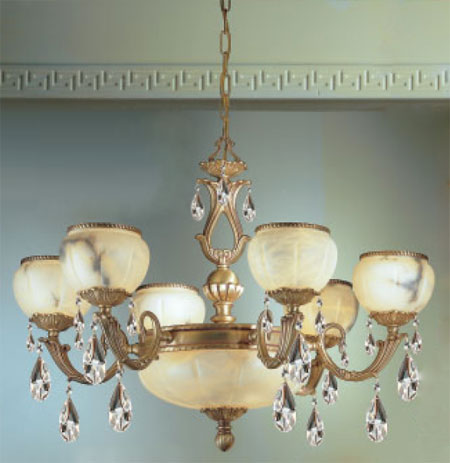 C135-69606-SBB Alexandria Collection Satin Bronze With Brown Patina Fixture By Classic Lighting