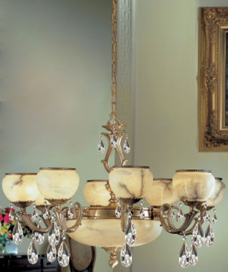 C135-69608-SBB Alexandria Collection Satin Bronze With Brown Patina Fixture By Classic Lighting