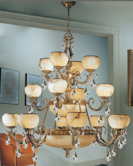 C135-69616-SBB Alexandria Collection Satin Bronze With Brown Patina Fixture By Classic Lighting