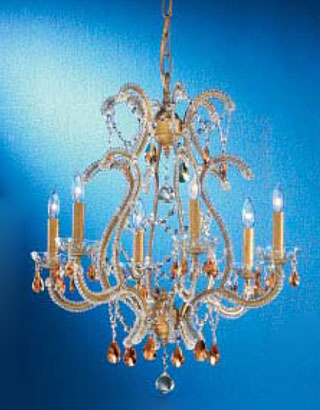 C135-69726-OG-PAM Aurora Collection Olde Gold Prism Amber Finish Fixture By Classic Lighting