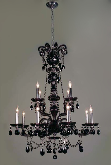 C135-82018-CBK Monte Carlo Elite Collection Crystalique Black Fixture By Classic Lighting