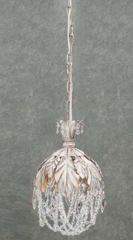 C135-8331-AW-C Petite Fleur Collection Antique White Crystalique™ Finish Fixture By Classic Lighting