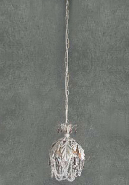 C135-8331-AW-PAT Petite Fleur Collection Antique White Prism Amethyst Finish Fixture By Classic Lighting