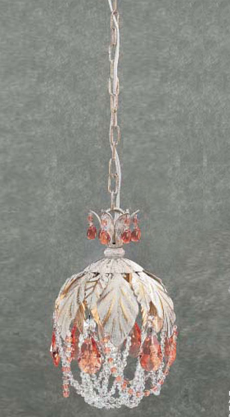 C135-8331-AW-PRO Petite Fleur Collection Antique White Prism Rose Finish Fixture By Classic Lighting