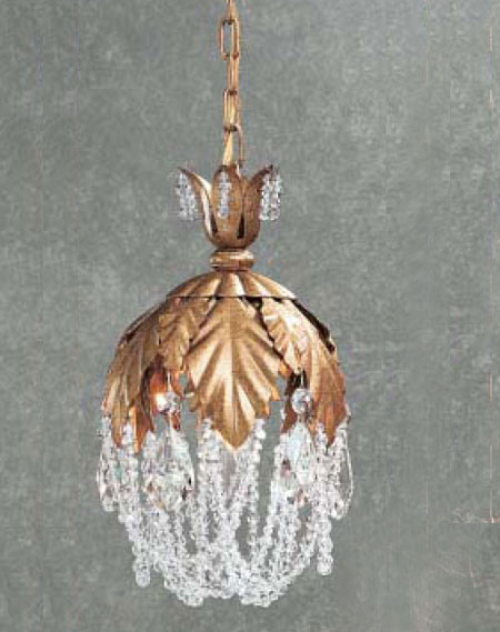 C135-8331-OG-C Petite Fleur Collection Olde Gold Crystalique™ Finish Fixture By Classic Lighting
