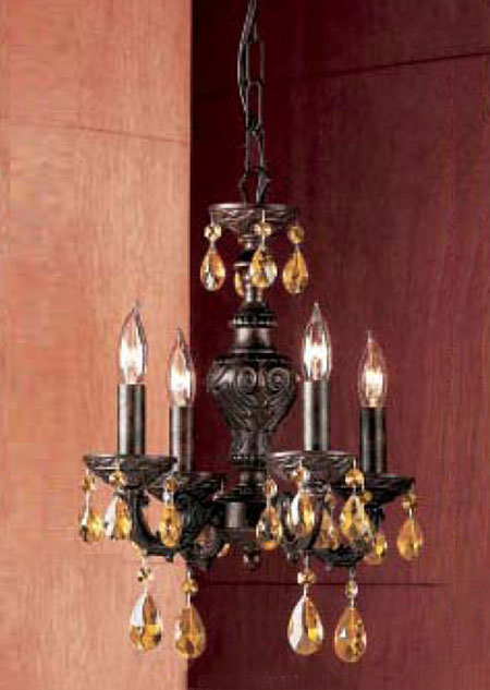 C135-8334-EB-PAM Gabrielle Collection English Bronze Prism Amber Finish Fixture By Classic Lighting