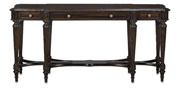 C146-3054 By Currey Lighting Urban Console Table Reclaimed Ebony Finish Finish