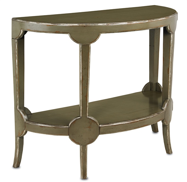 C146-3116 By Currey Lighting Beaumanor Console Table French Gray Finish