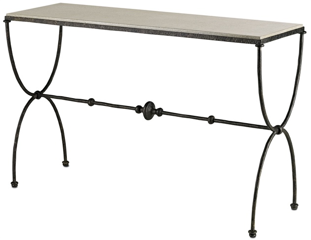 C146-4142 By Currey Lighting Agora Console Table Rustic Bronze Finish