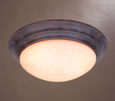 C153-1245L-AM-AO By Designers Fountain-Lunar Collection Ancient Oak Finish Flush Mount