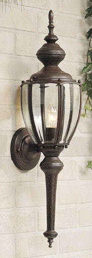 C153-1273-RP By Designers Fountain-Beveled Glass Lanterns Collection Rust Patina Finish 1 Light Outdoor Wall Lantern