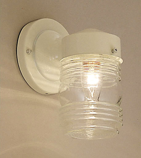 C153-2061-WH By Designers Fountain-Budget Cast Aluminum Collection White Finish 1 Light Wall Lantern