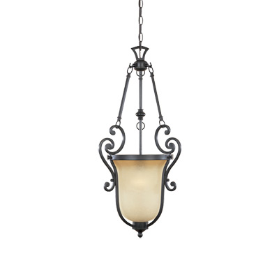 C153-96151-NI By Designers Fountain Barcelona Collection 1 Light Hall and Foyer Natural Iron Finish