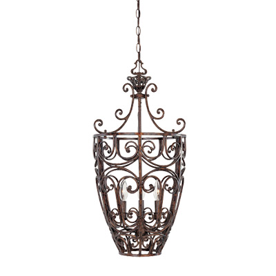 C153-97551-BU By Designers Fountain Amherst Collection 3 Lights Hall and Foyer  Burnt Umber Finish
