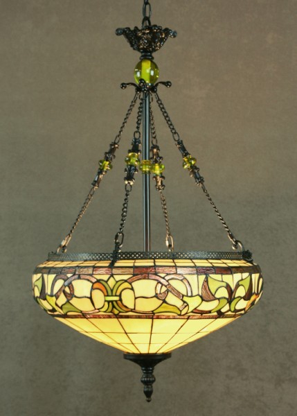 C154-1119IP-20T By Legacy Fine Lighting - Windsor Collection Rich Espresso Finish Tiffany Style Inverted Pendant