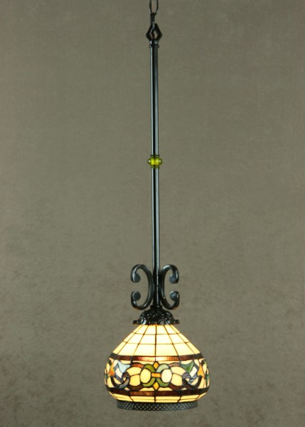 C154-1119SP-08T By Legacy Fine Lighting - Windsor Collection Rich Espresso Finish Tiffany Style Stem Pendant