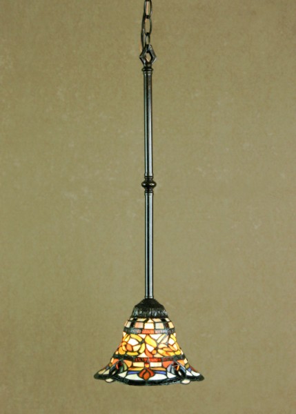 C154-1201SP-08T By Legacy Fine Lighting - Somerset Collection Sandstone Bronze Finish Tiffany Style Stem Pendant